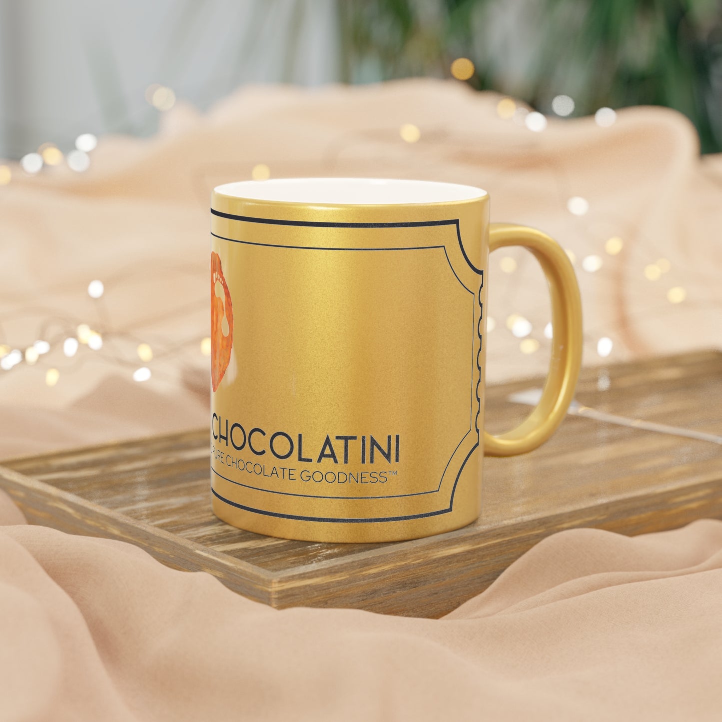 Golden Ticket Mug - BAREFOOT CHOCOLATINI Signature Logo, Hawaiiʻs Golden Ticket to Pure Chocolate Goodness™